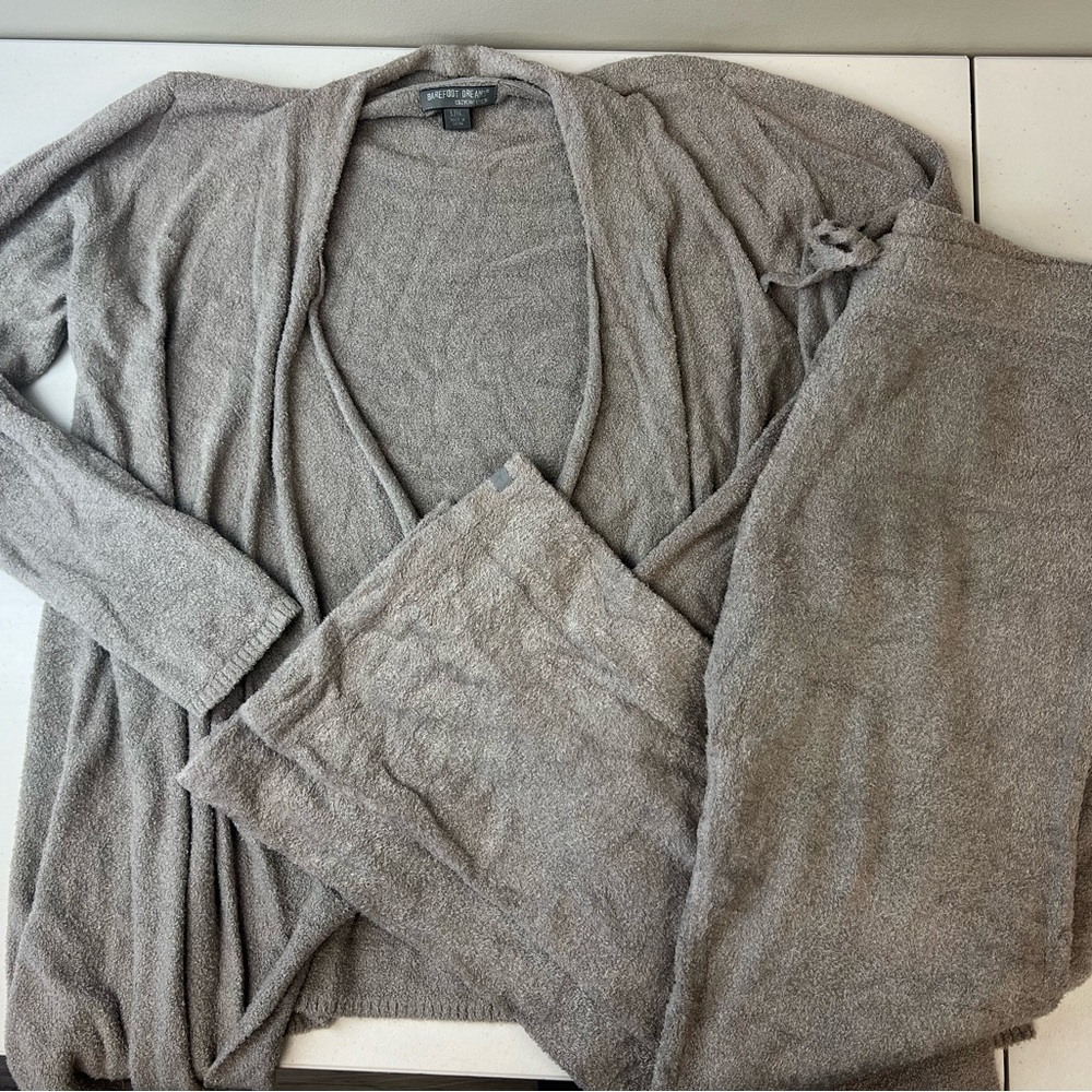 Barefoot Dreams Sweatpants and Cardigan set